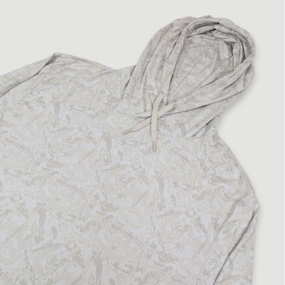 Burlebo Performance Hoodie Men Large Digi Camo Ivory Outdoors Utility Athleisure